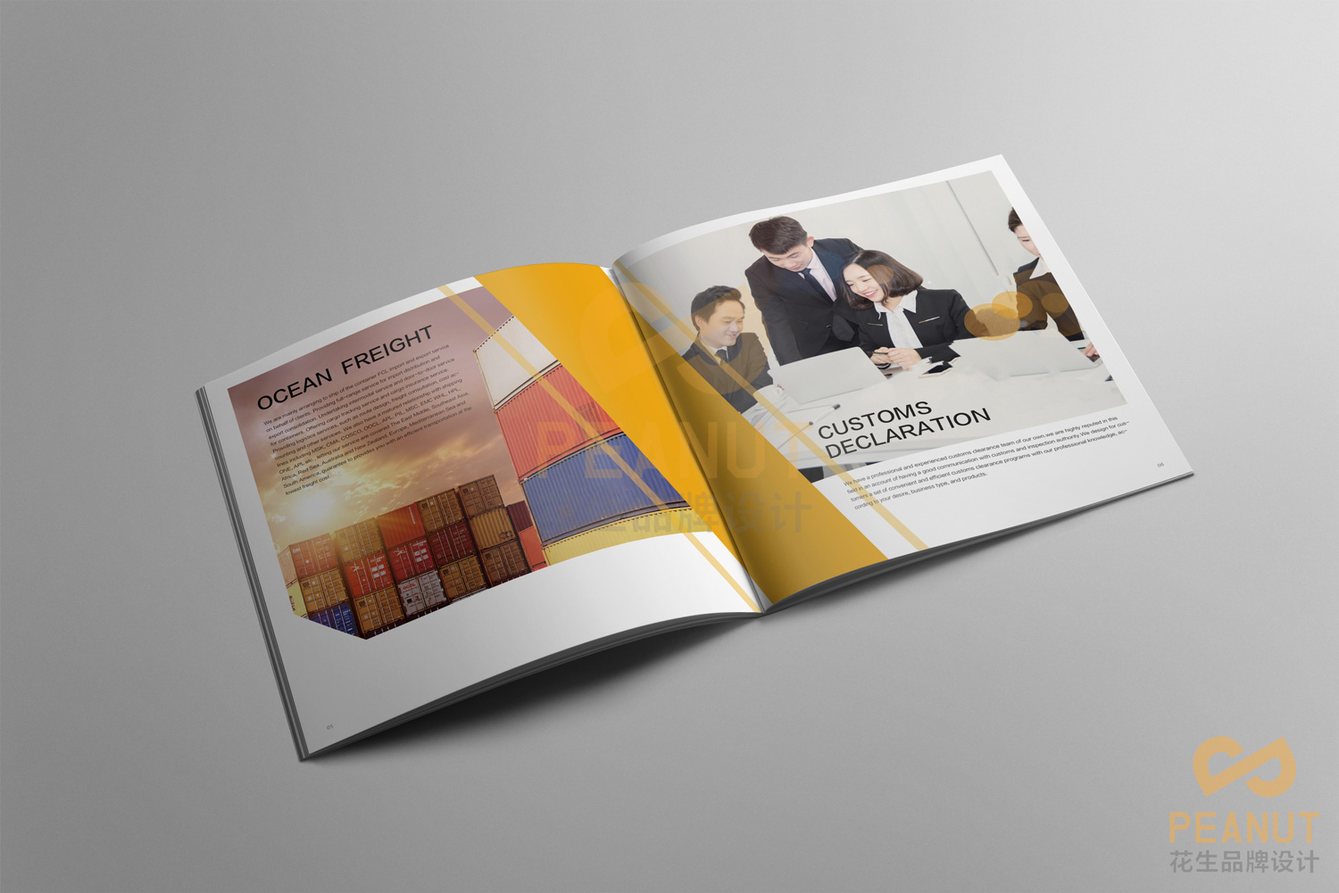 鉑利鑫國際物流宣傳冊設計|物流公司宣傳冊設計-花生品牌設計