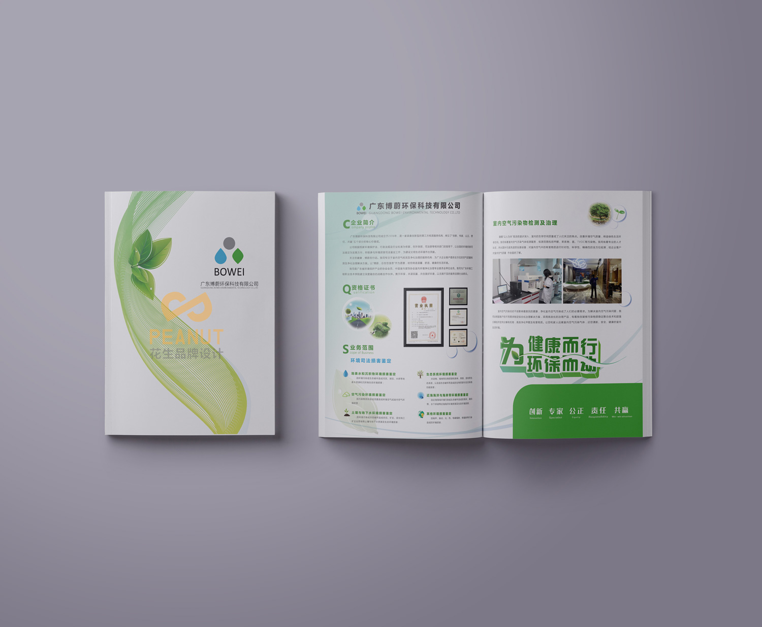 博蔚環(huán)保品牌設計|環(huán)保公司宣傳冊設計|環(huán)保公司vi設計-花生品牌設計