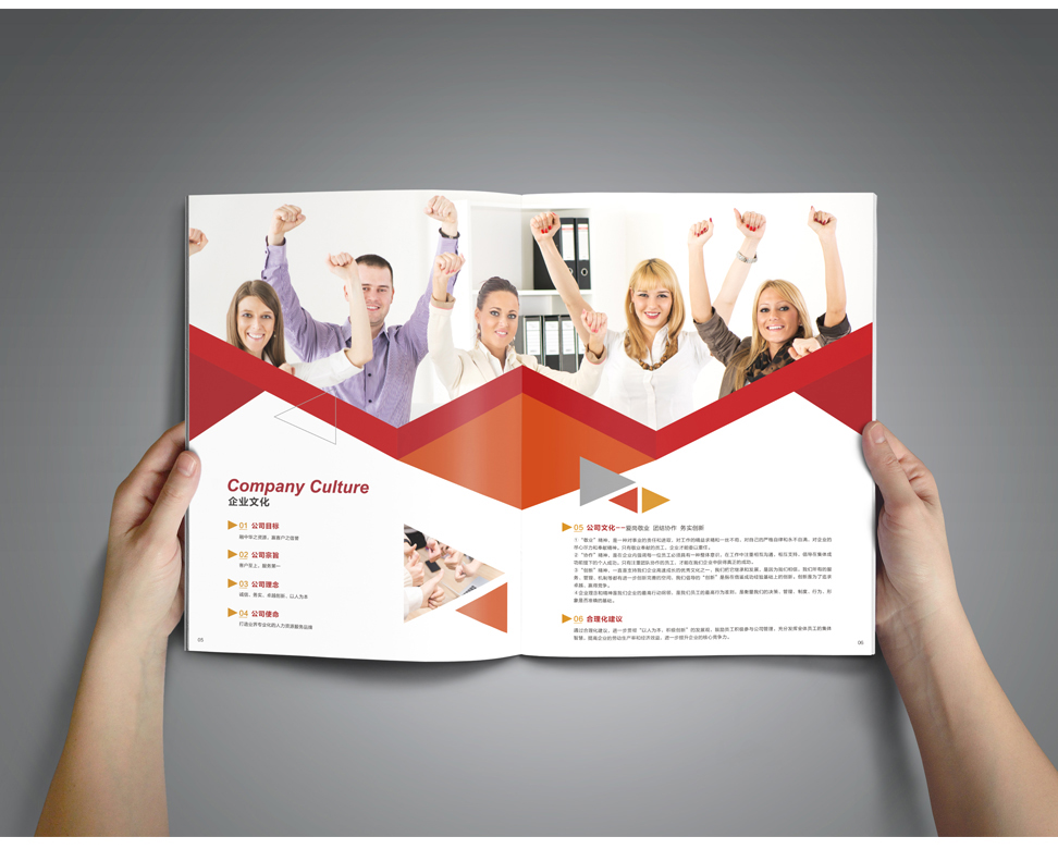 大眾管理企業(yè)彩頁(yè)設計|彩頁(yè)設計公司|公司宣傳冊設計-花生品牌設計