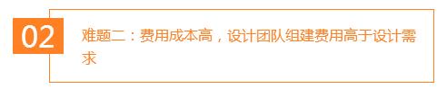  難題二：費用成本高，設計團隊組建費用高于設計需求